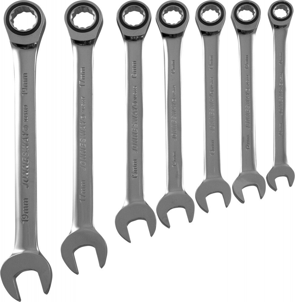 Набор ключей гаечных комбинированных трещоточных на держателе, 10-19 мм, 7 предметов W45107S Jonnesway W45107S Набор клю