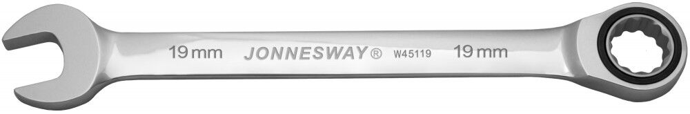 Ключ гаечный комбинированный трещоточный, 19 мм W45119 Jonnesway W45119 Ключ гаечный комбинированный трещоточный, 19 мм