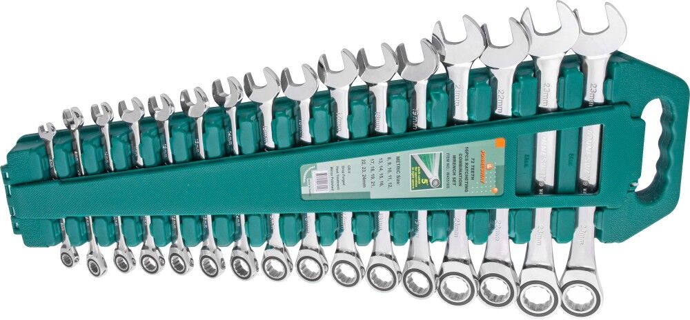 Набор ключей гаечных комбинированных трещоточных на держателе, 8-24 мм, 16 предметов W45516S Jonnesway W45516S Набор клю