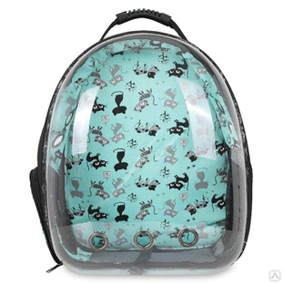 Рюкзак-переноска для животных с панорамным видом, с рисунком #1