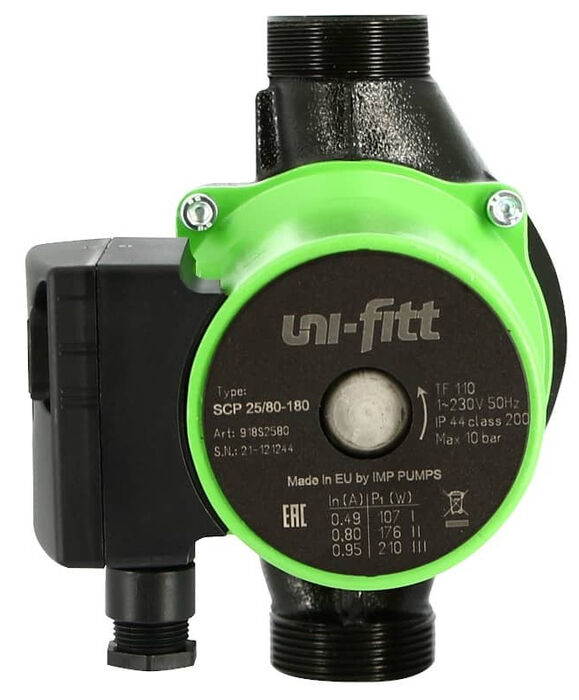 Uni-fitt SCP 25/80 180 с гайками циркуляционный насос
