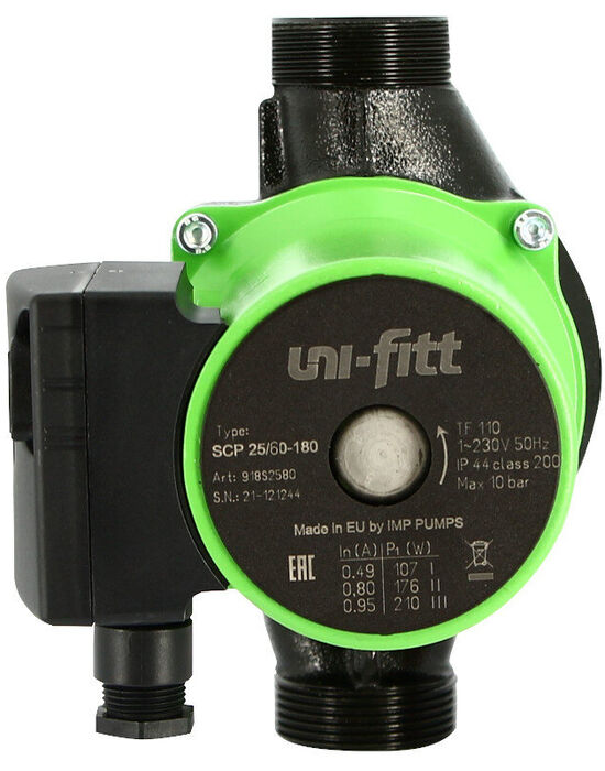 Uni-fitt SCP 25/60 180 с гайками циркуляционный насос