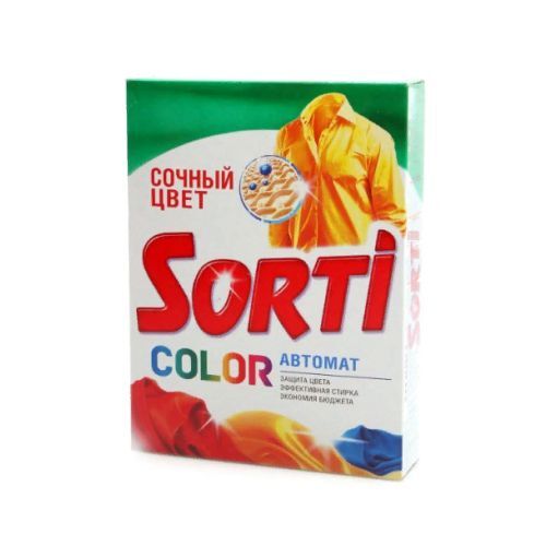 Порошок стиральный автомат SORTI 350гр Колор Сочный цвет (24)