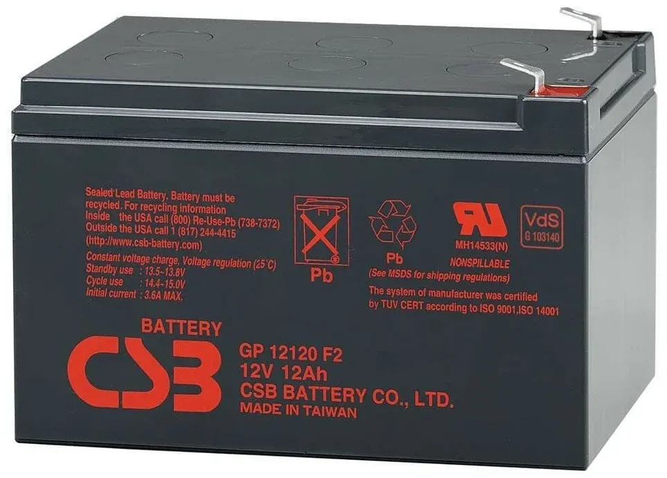 Аккумулятор Csb gpl 12120 12 В 12 А/ч 151х94.1х98 мм