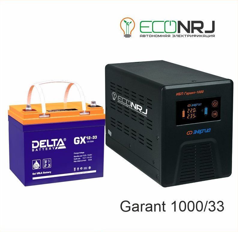 Источник бесперебойного питания Энергия Гарант-1000 + Delta GX 12-33