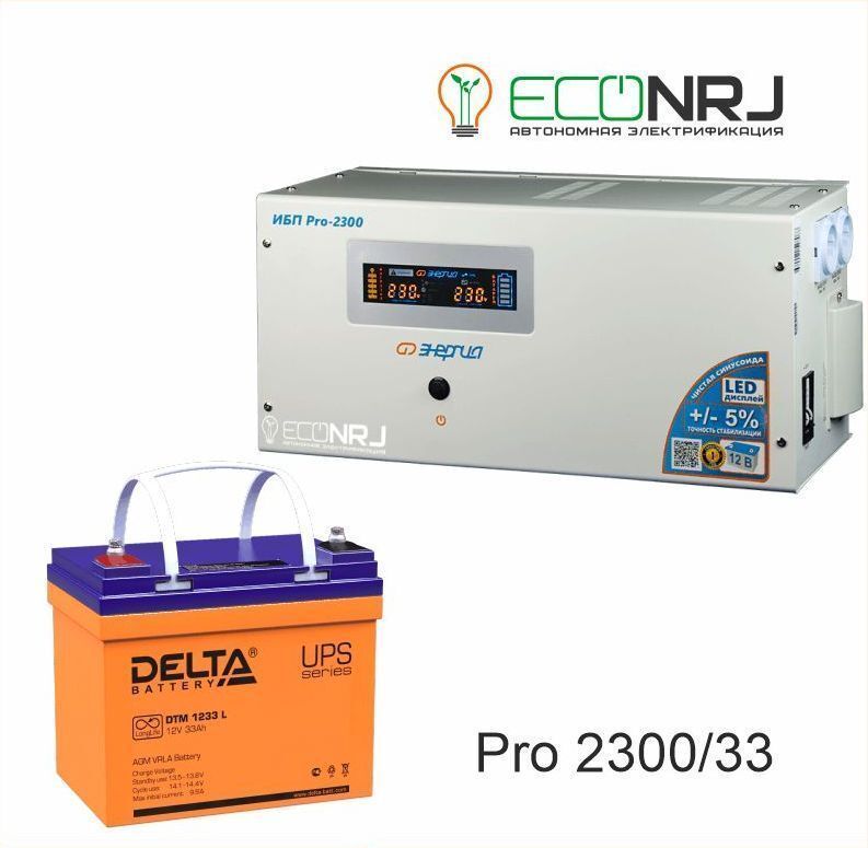 Источник бесперебойного питания Энергия Pro-2300 + Delta DTM 1233 L