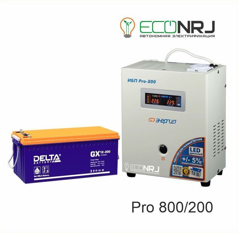 Источник бесперебойного питания Энергия Pro-800 + Delta GX 12200