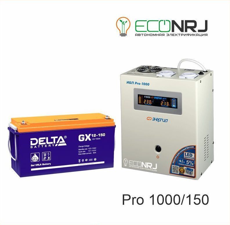 Источник бесперебойного питания Энергия Pro-1000 + Delta GX 12150
