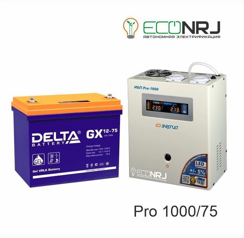 Источник бесперебойного питания Энергия Pro-1000 + Delta GX 1275