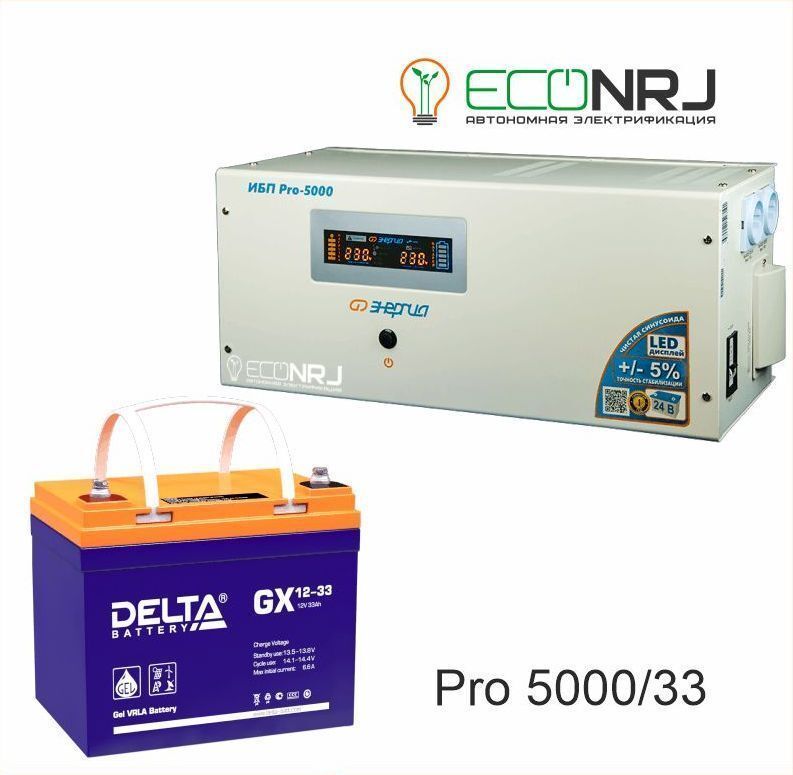 Источник бесперебойного питания Энергия Pro-5000 + Delta GX 1233