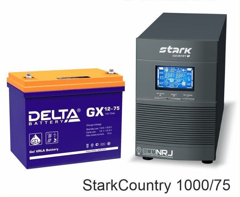 Источник бесперебойного питания Stark Country 1000 Online 16А + Delta GX 1275