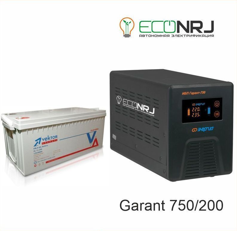 Источник бесперебойного питания Энергия Гарант-750 + Vektor GL 12-200