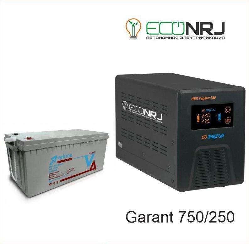 Источник бесперебойного питания Энергия Гарант-750 + Vektor GL 12-250