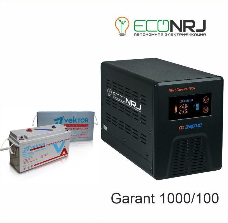 Источник бесперебойного питания Энергия Гарант-1000 + Vektor VPbC 12-100