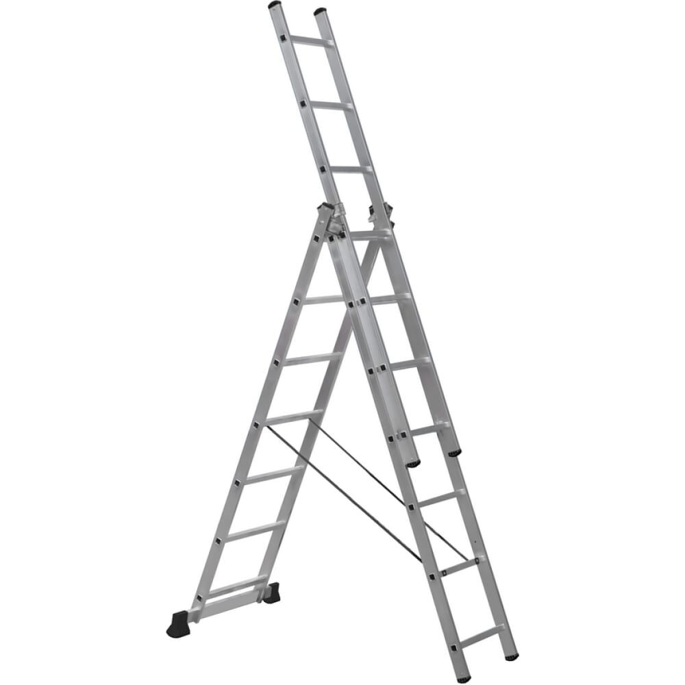 Алюминиевая трехсекционная лестница-стремянка 920307 SevenBerg
