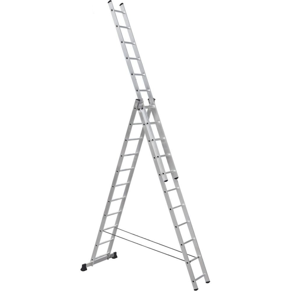Алюминиевая трехсекционная лестница-стремянка 920311 SevenBerg