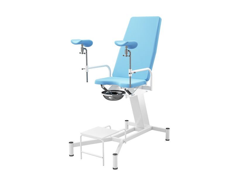 Кресло гинекологическое, 1250х830х1700 мм / 1100х830х1750 мм, цвет синий