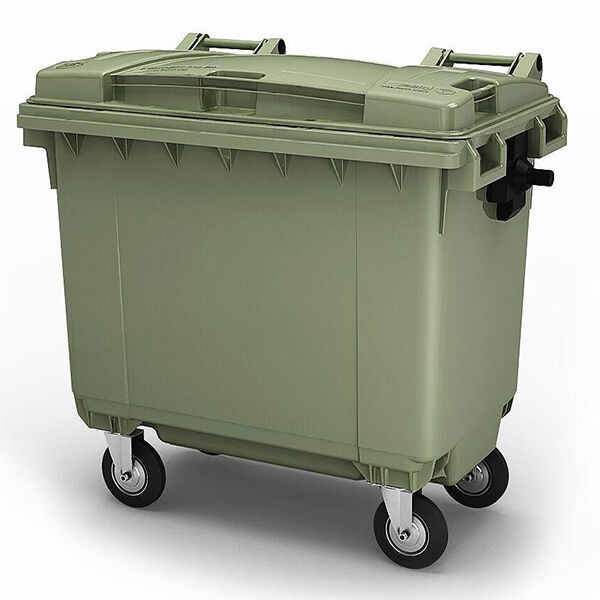 Мусорный контейнер пластиковый цвет зеленый 240 л