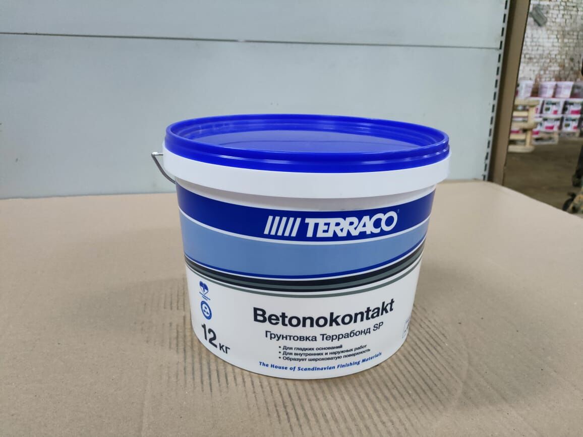 TERRACO TERRABOND SP Грунт бетонконтакт для гладкого бетона с крупн. наполнителем (12кг)