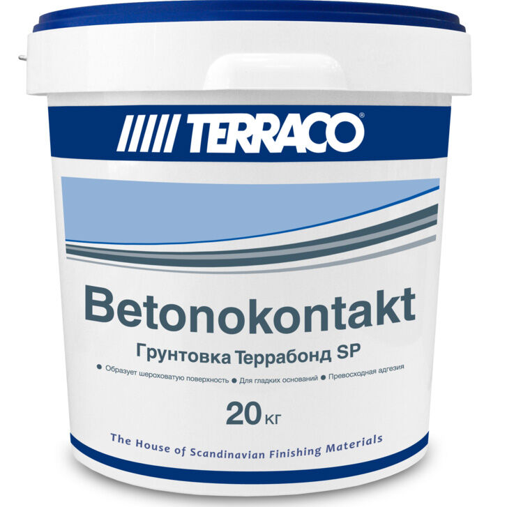 TERRACO TERRABOND SP Грунт бетонконтакт для гладкого бетона с крупнозер. наполн (20кг) (24шт)