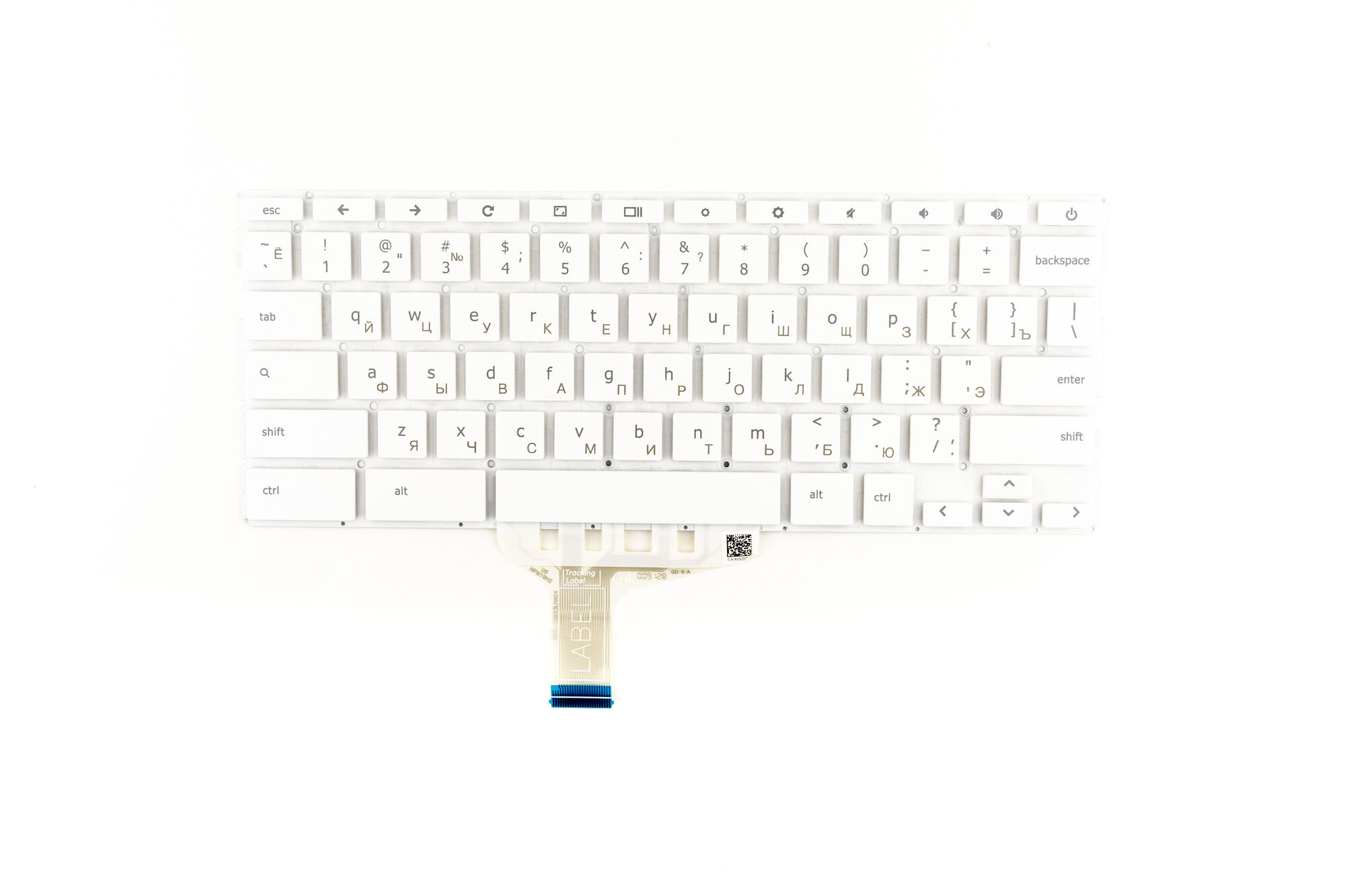 Клавиатура для HP Chromebook 14A-NA белая p/n: