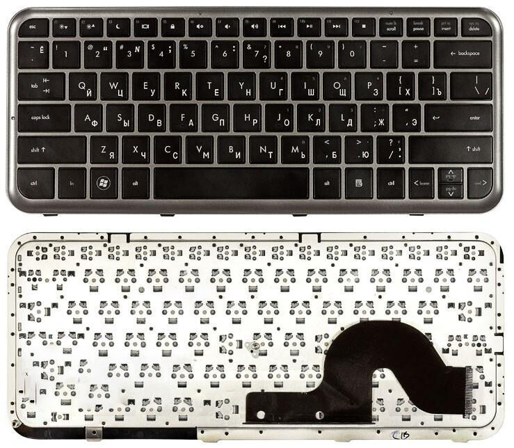Клавиатура для HP DM3-1000 с серой рамкой p/n: NSK-HKU0R, 9Z.N2X82.U0R, MP-09C93SU6E453