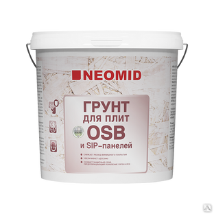 Краска-Грунт фасадная для плит OSB Proff 3 в 1 7 кг БАЗА С Neomid 
