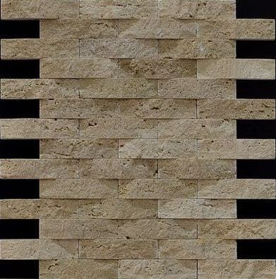 Керамическая плитка Керамин Chakmaks Mosaic 3D Fusion Stone Ancient Wall CL Мозаика 24,1х30 (1,5х7,6; 0,5х7,6; 2х10; 2х5