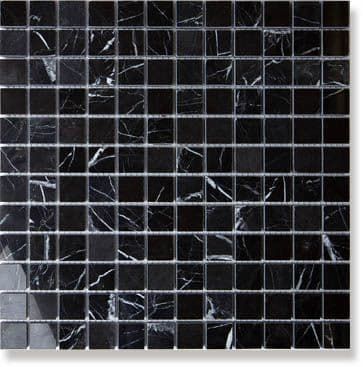 Керамическая плитка Керамин Chakmaks Mosaic Anatolian Stone 23х23 Black Silk Мозаика 30,5х30,5 (2,3х2,3)