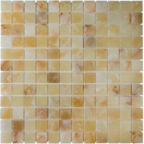 Керамическая плитка Керамин Chakmaks Mosaic Anatolian Stone 23х23 LIght Honey Onyx Мозаика 30,5х30,5 (2,3х2,3)