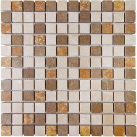 Керамическая плитка Керамин Chakmaks Mosaic Anatolian Stone 23х23 Santal Мозаика 30,5х30,5 (2,3х2,3)