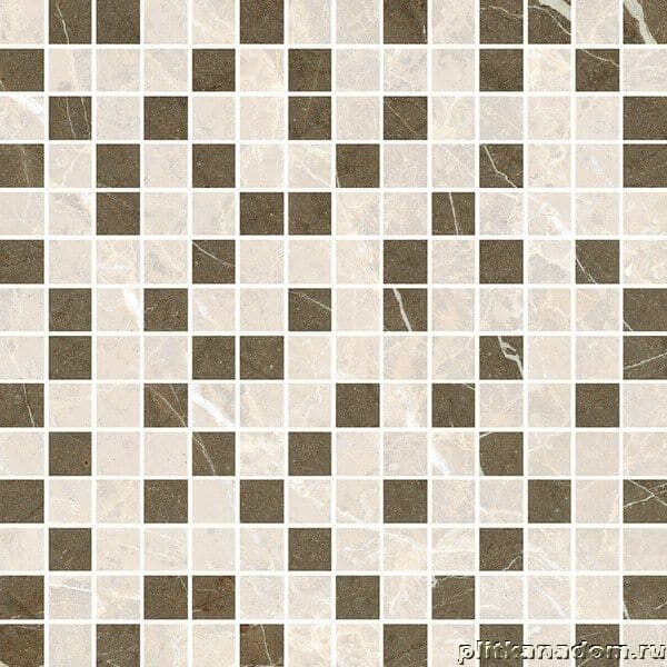 Керамическая плитка Керамин Vitra Marmori K945626LPR Сан Лорен Черный Mix Мозаика 29,4х29,4 (3х3)