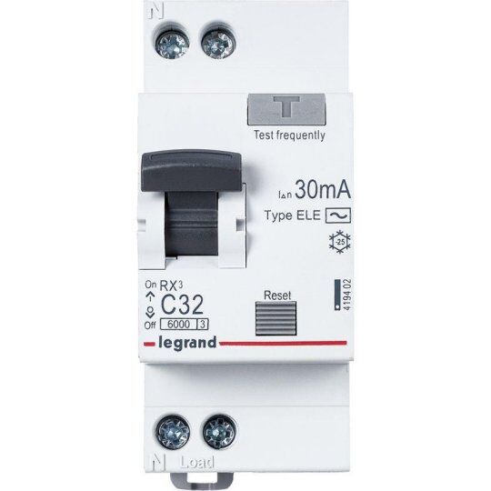 Выключатели дифференцальные модульные Legrand Выключатель автоматический дифференциального тока 2п C 32А 30мА тип AC 6кА