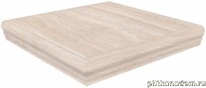 Керамическая плитка Керамин Керама Марацци Пантеон SG157200R-GR-ANS Бежевая Ступень левая угловая 34х34