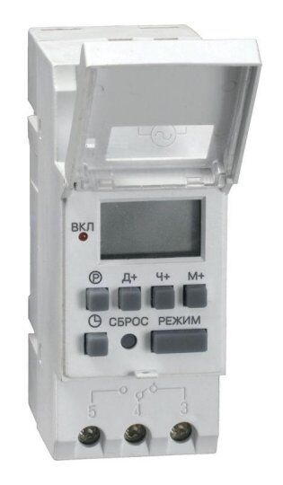 Датчики движения, детекторы освещенности, таймеры IEK Таймер цифровой ТЭ15 16А 230В на DIN-рейку