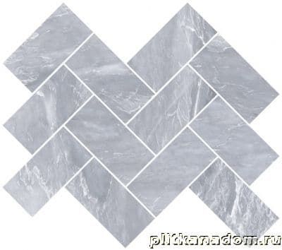 Керамическая плитка Керамин Vitra Marmori K946570LPR Мозаика Шеврон дымчатый серый 31,5х28 (5х10)