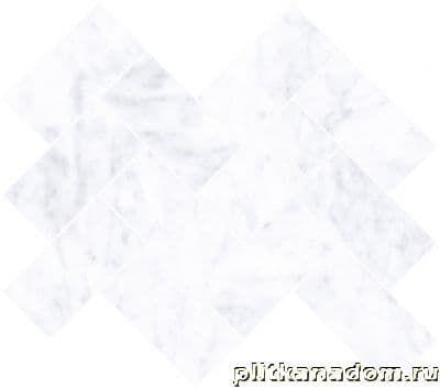 Керамическая плитка Керамин Vitra Marmori K946568LPR Мозаика Шеврон каррара белый 31,5х28 (5х10)