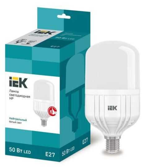 Лампы светодиодные IEK Лампа светодиодная HP 50Вт 4000К нейтр. бел. E27 230В