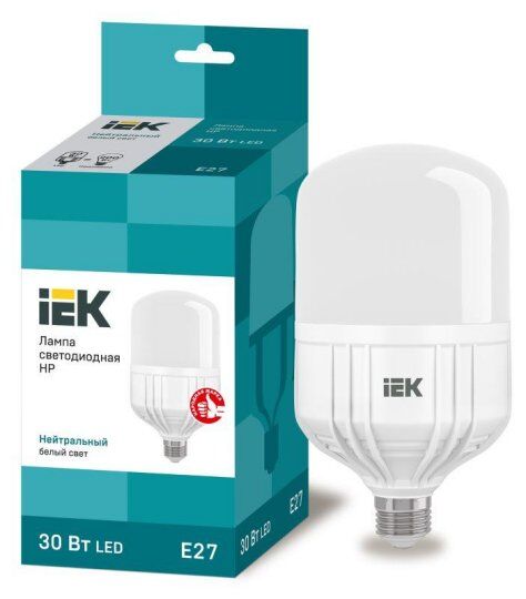 Лампы светодиодные IEK Лампа светодиодная HP 30Вт 4000К нейтр. бел. E27 230В