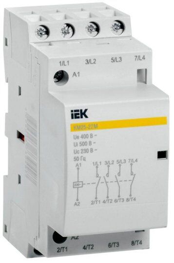 Контакторы, пускатель магнитный IEK Контактор модульный КМ25-22М AC