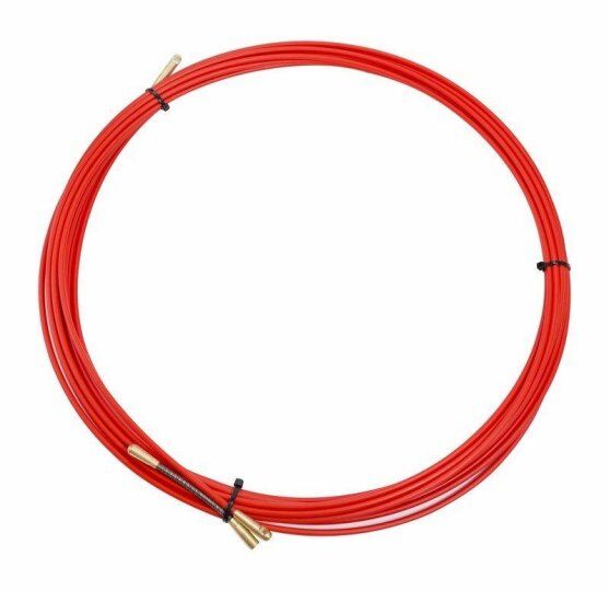 Оборудование для протяжки кабеля REXANT Протяжка кабельная (мини УЗК в бухте) стеклопруток d=3.5мм 10м красн.