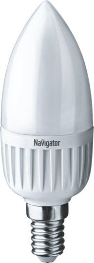 Лампы светодиодные Navigator Лампа светодиодная 94 480 NLL-P-C37-5-230-2.7K-E14-FR 5Вт свеча 2700К тепл. бел. E14 330лм