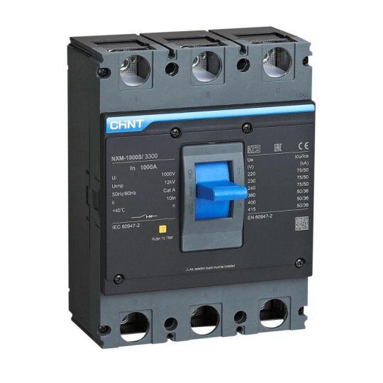 Выключатель автоматический силовой CHINT Выключатель автоматический 3п 1250А 50кА NXM-1600S регулир. (R)