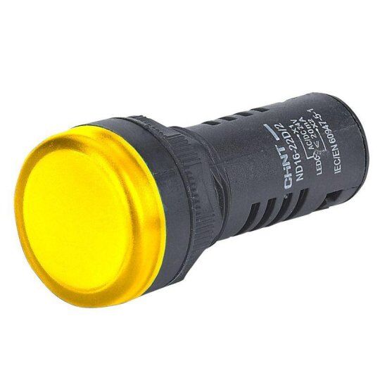 Сигнальные лампы и зуммеры CHINT Индикатор помехозащищенный ND16-22D/4K2 желт. AC 230В (R)