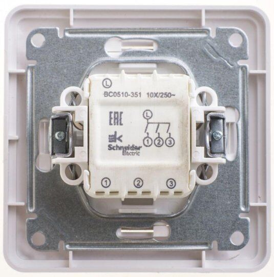 Выключатели, переключатели, диммеры Systeme Electric Выключатель 3-кл. СП W59 10А IP20 10AX в сборе бел. SE