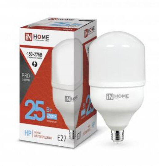 Лампы светодиодные IN HOME Лампа светодиодная LED-HP-PRO 25Вт 230В 6500К E27 2380лм