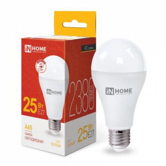Лампы светодиодные IN HOME Лампа светодиодная LED-A70-VC 25Вт 230В E27 3000К 2380лм