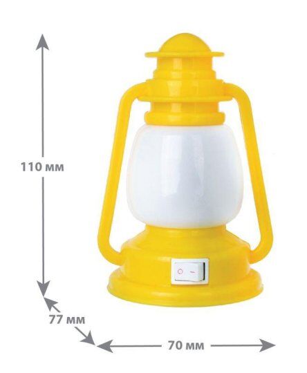 Аварийное освещение и световые указатели Camelion Светильник светодиодный NL-171 "Фонарик" 220В ночник с выкл. желт.