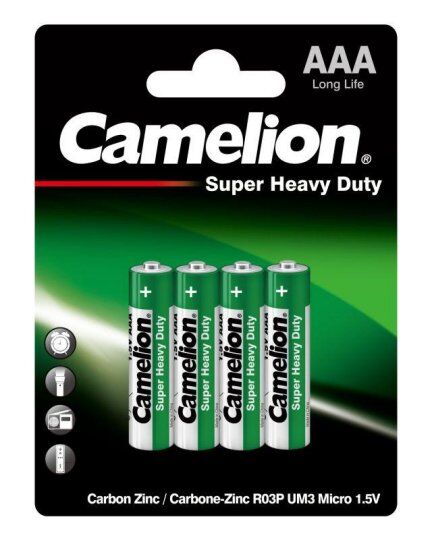 Батарейки Camelion Элемент питания солевой AAA/R03 BL-4 (блист.4шт)
