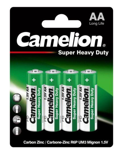 Батарейки Camelion Элемент питания солевой AA/R6 BL-4 (блист.4шт)
